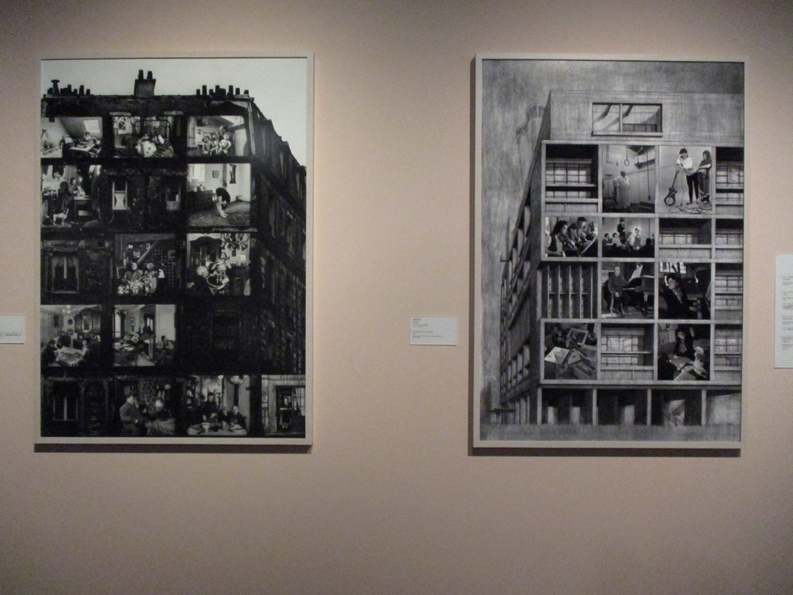 左はドアノーの手による「共同住宅」（1962）、右は2018年の展覧会のために再構成されたもの